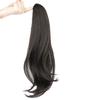 Peluca Xuchang para mujer, con clip de agarre, cola de caballo alta, popular cibernética, microrollo, cabello largo y rizado ultraligero, peluca de cola de caballo lateral de simulación natural, trenza