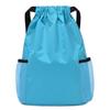 Mochila con Bolsillo con Cordón Repelente al Agua para Hombres y Mujeres Mochila de Viaje de Gran Capacidad con Cordón Bolsa Deportiva de Fitness Fútbol Baloncesto