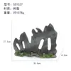 Acuario paisajismo decoración de rocalla artificial con plantas acuáticas, piedra de dragón verde simulada gris, adornos de cueva escondite, juego completo