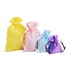 Bolsas de Cetim com Cordão para Revenda, Bolsas de Tecido de Seda Lisas à Prova de Poeira para Perucas, Bolsas para Joias, Bolsas Pequenas de Tecido para Armazenamento