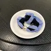 Elástico de Cabelo de Renda com Listras Azuis e Pérolas, Elástico de Cabelo Delicado em Laço, Faixa de Cabelo da Moda para o Dia a Dia, Elástico de Cabelo