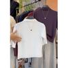 Camiseta Lisa de Manga Média com Gola Meia-Alta para Mulheres, Camisa Básica Versátil Outono 2025, Suéter de Corte Justo para o Dia a Dia