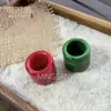 Venta Directa de Fábrica Anillo de Dedo de Jade Esmeralda Natural de Guizhou Anillo de Dedo de Jade Lantian Anillo de Dedo de Jade Zafiro Seco