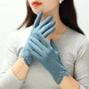 Guantes para mujer otoño e invierno delgados cálidos a prueba de frío pantalla táctil versión coreana lindos nuevos terciopelo alemán montar conducir fábrica mayoreo