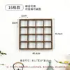 Estante para Juego de Té Estilo Chino Nuevo de Madera Maciza, Estante de Almacenamiento para Tetera y Tazas de Té de Madera de Paulownia Quemada, Estante de Rejilla Montado en la Pared