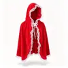 Capa de cosplay de Halloween, capa de estilo oscuro, capa con capucha navideña de Caperucita Roja para cosplay de rol de anime europeo y americano