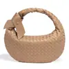 Bolso de cuerno tejido a mano vintage europeo y americano, bolso de hombro y axila a la moda, bolso de mano casual de moda estilo coreano