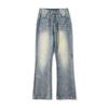 2025 Nuevo Verano Jeans con Estampado de Rayos para Hombre Estilo Coreano Moderno Juvenil Pantalones Rectos Pantalones de Alta Gama