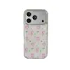 Funda de Teléfono de Abeja Fresa Linda de Epoxi para iPhone 17 Pro Max, adecuada para 16 Pro y 15 Pro Max
