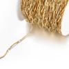 Cadena de acero inoxidable de 1 m, cadena de varilla curva, cadena de varilla envuelta en oro de 14 quilates que conserva el color, accesorios de joyería para collar y pulsera.