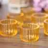 Copos de Vela Listrados Personalizados da Nossa Própria Fábrica, Castiçais de Vidro do Oriente Médio, Europeus e Americanos, Copos de Vela Perfumados, Decorações de Feriado para Aromaterapia