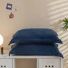 Funda de almohada de color liso Funda de almohada para dormitorio 48X74cm Uso doméstico Estilo Ins para Airbnb Pieza única 200g Terciopelo de leche Paquete de par