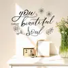 Nuevo LD64166 estilo simple lema viento escritorio habitación dormitorio sala de estar decoración de pared pegatinas de pared autoadhesivas PVC removible