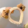 Nueva Diadema de Peluche de Capibara 2024 para Mujeres para Lavarse la Cara, Aplicarse Maquillaje y Aplicarse Mascarilla Facial, Diadema Divertida, Maillard