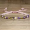 2x 4 Piedra Natural Cristal Rosa Pino Rojo Cuentas Espaciadoras Pulsera Tejida Cuerda Ajustable Piedra Natural Pulsera para Dama Regalo