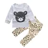 Entrega de peça única primavera e verão Comércio exterior fornecimento INS roupas infantis meninos e meninas bebê macacão de manga curta camiseta estampada calças
