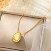 Bajo el Baniano Plata S925 Collar Huevo de Paloma Estilo Japonés y Coreano para Mujer Sencillo Atmosférico Combinable Moda Colgante Gota de Agua Cadena Clavícula Moderna