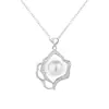 Collar de Perlas de Imitación para Mujer, Cadena para Clavícula de Lujo Ligero Estilo Francés Nicho, Colgante de Perla Hueco con Forma de Corazón Accesorios DIY