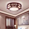 Nueva lámpara de techo LED china, redonda, para sala de estar, dormitorio, estilo chino, iluminación artística de madera.