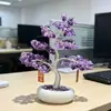 Árbol de la Fortuna de Citrino Natural al por Mayor Atracción de Riqueza Adorno Feng Shui Entrada del Hogar Decoración de Gabinete de Vino Regalo de Inauguración de Casa