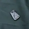 Plata de Ley S925 Etiqueta de Palabras Auspiciosas de Doble Cara Estilo Nacional Palabra de Bendición Colgante de Salud y Buena Suerte Accesorios para Pulsera de Cuerda Trenzada DIY