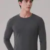 95% Algodón Lycra 200g Conjunto para Hombre Cuello Alto Cuello Redondo Delgado Lycra Ropa Interior Térmica Transpirable y Cálido
