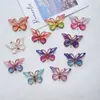 Nueva mariposa acrílica de color degradado, mariposa de dos colores, carcasa para teléfono móvil, agujero para zapatos, accesorios