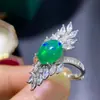 Venta Directa de Fábrica Anillo Pendientes de Plata S925 Batata Pequeña Ópalo Verde Popular Regalo para Novia Regalo para Mejor Amiga Nuevo Modelo Mujeres Fábrica