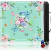 Tapete Cuadrado para Mesa de Mahjong Estilo Americano Floral, A prueba de Sonido y Reductor de Ruido, Tapete de Juego Cuadrado, Antideslizante, Fácil de Limpiar, Tapete de Entretenimiento, Transfronterizo
