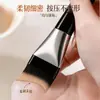 Brocha de Base Cola de Pescado, No Absorbe Polvo, Cabeza Plana Sin Marcas, Brocha Angulada para Base, Corrector Ultra Delgado, Brocha Plana para Maquillaje de Base
