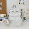 Mochilas de la Serie de Hilo Texturizado Gris de Cáñamo para Estudiantes de Secundaria y Preparatoria, Adecuadas para Clases Diarias, Salidas de Fin de Semana, Picnic y Bolsas Escolares Resistentes a las Manchas