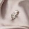 Anillo de Zirconia de Lujo Accesible Nuevo 2025 para Mujer Diseño Nicho Moderno Personalizado Anillo para Dedo Índice Apertura Ajustable