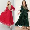 Calidad de comercio exterior Marca Tailandesa Algodón Vestido estilo étnico Xinjiang Qinghai Sanya Tailandia Turismo Yunnan Falda de playa