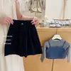 Camiseta de Manga Longa SeteMeninas Limão Salgado 2026 Outono Novo Estilo Coreano Top de Bolinhas, Colete, Calça de Pernas Largas