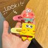 Horquilla de dibujos animados de Bob Esponja, linda horquilla para niña, pinza para el pelo con forma de pico de pato, pinza lateral con forma de pulpo, accesorios para el cabello Brother al por mayor