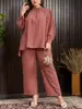 Fábrica de Origen Exportación Transfronteriza Tallas Grandes Moda Femenina Casual Conjunto de Dos Piezas Colección de Rebajas