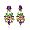 Pendientes de Carnaval Francés de Lujo Transfronterizos Europeos y Americanos, Pendientes Personalizados Estilo Ins, Exquisitos Accesorios Dulces-Cool de Fiesta para Mujeres