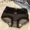 Adorno de pastel estilo francés, dulce y encantador, con un toque de encaje sexy, bragas de cintura media para mujer, entrepierna de algodón puro, tangas finas y ligeras