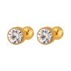 Corea del Sur Moda Nicho Simple Elegante Dulce Solapado Diamante Único Uña Hueso de la Oreja Ins Personalizado Todo Combinable Pendientes con Sentido de Alta Gama