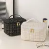 Bolsa de Maquiagem Pequena Estilo Coreano Fragrância Suave, Bolsa de Armazenamento Portátil de Grande Capacidade, Necessaire Portátil, Bolsa Multifuncional para Armazenamento de Cosméticos