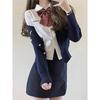 Explosiones Suéter Cardigan JK Ins Top Universitario Suéter Tejido para Mujer Abrigo de Otoño Cuello en V Manga Larga Ropa de Abrigo