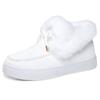 Zapatos de Algodón para Mujer Botas para Mujer Transfronterizas Botas Temu de Talla Grande Botas de Terciopelo Gruesas para Nieve Botas de Algodón Cálidas y a Prueba de Frío