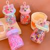 Lazos para el cabello de tendón de goma desechables para niños de explosiones lindas, color caramelo para niños, moda comodín que no daña el cabello, pinza de amor, marea