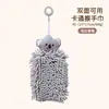 Toalha de mão de chenille com animal de desenho animado, para pendurar, absorvente, secagem rápida, toalha de mão fofa para cozinha e banheiro, toalha doméstica