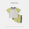 [Tecnología de Enfriamiento] Conjunto de Manga Corta para Niños Dudu Verano Camiseta Infantil Ropa de Verano para Bebés Ropa de Moda para Niñas