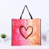 Bolsa no tejida recubierta de película, hecha a mano, con impresión tridimensional a color, para compras, para llevar, para publicidad, con impresión de logotipos.