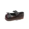 Sapatos de Couro para Meninas 2026 Primavera e Outono Novos Sapatilhas Mary Jane com Laço para Crianças Sola Macia Sapatos de Princesa para Meninas Combinarem com Vestidos