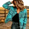 Nueva Chaqueta Corta de Mezclilla de Algodón Transfronteriza Otoño e Invierno Estampado Digital 3D Moda Personalidad Top Delgado Mujer