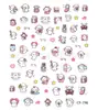 Pegatinas Calcomanías para Uñas Portátiles Panda Mariquita de Siete Estrellas Tortuguita Colección Linda Cuadrícula Completa Linda Pegatinas para Uñas DIY