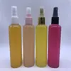 Botella rociadora transparente redonda de PET de 180 ml, subempaque de cosméticos, botella vacía de prueba, botella rociadora de agua floral, botella de plástico
